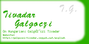 tivadar galgoczi business card